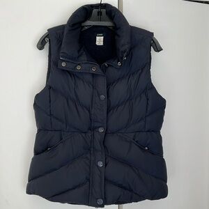 J.Crew Fleece Lined Navy Down Puffer Vest M
